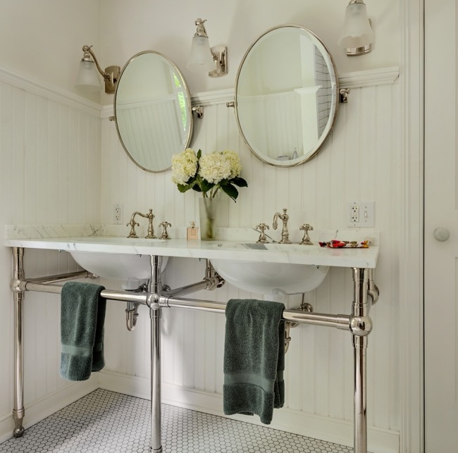 Shabby chic projektant wnętrz bar industrial chic wall mirror-crisp Architekci