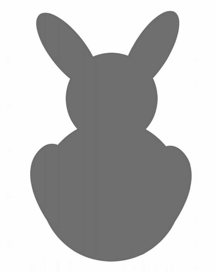 rzemiosło szablony wielkanocny króliczek sylwetka okno ścienne