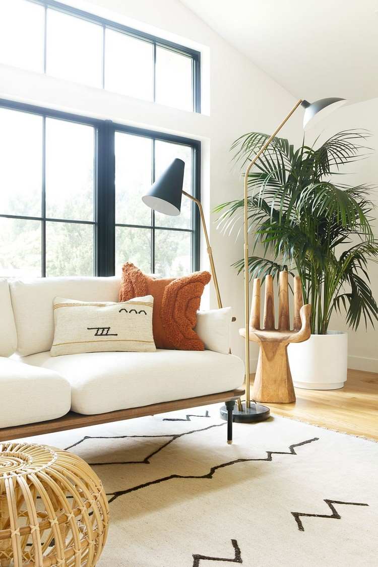 Nowoczesne meble do salonu Boho Trend mebli rattanowych, które rośliny do salonu