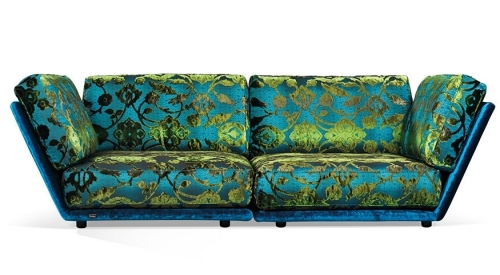 barokowa zielona niebieska sofa projektuje braci bretz barokowe, zielono-niebieskie wzory sof braci bretz