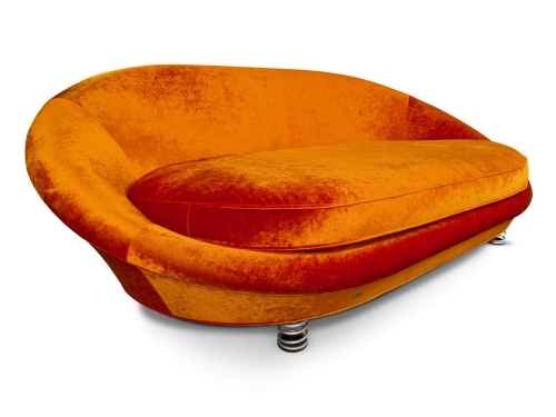 pluszowa pomarańczowa sofa projektuje braci bretz pluszowe pomarańczowe projekty sof braci bretz