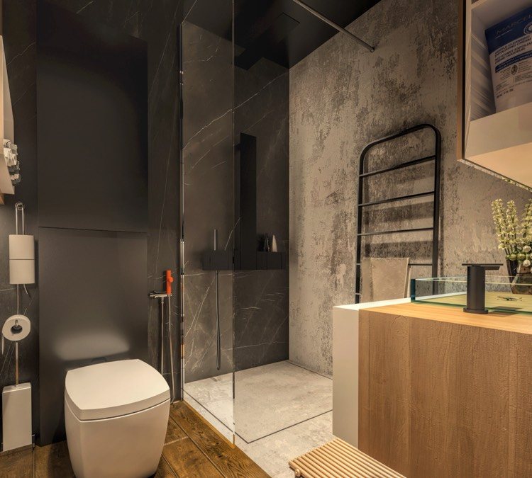 łazienka-walk-in-shower-szklana-ściana