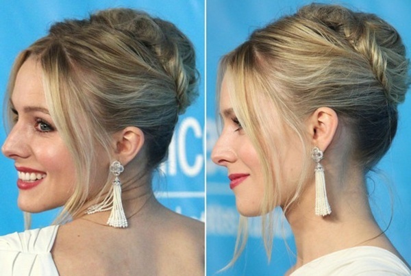 piękne kolczyki z topknot fryzury damskie Topknot Kolczyki Stylizacja Włosów Kobiety Nowy Rok
