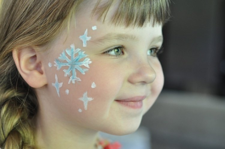 płatki śniegu policzkowa królowa lodu elsa make up