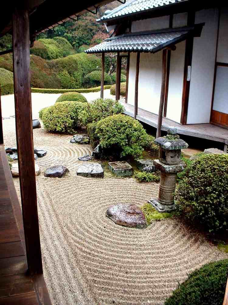 Drzewo księgi jest również charakterystyczne dla ogrodów zen feng-shui-ogród-wskazówki-projektowe-planowanie-boulder-żwir-bukszpan azjatycki