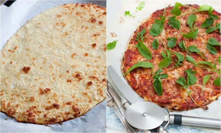 Przygotuj kalafiorową bazę pizzy bezglutenowa-pizza-kalafior-baza do pizzy-tarty ser-sos pomidorowy