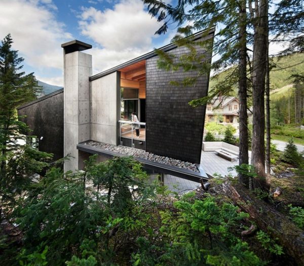 nowoczesna architektura projekt domu na zboczu wzgórza