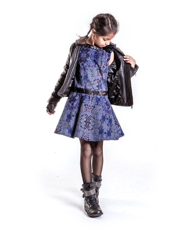 Fashion-label-Diesel-dzieci-dzieci-pomysly-dziewczyny-szkolna-dzienna-kurtka-skórzana-czarna