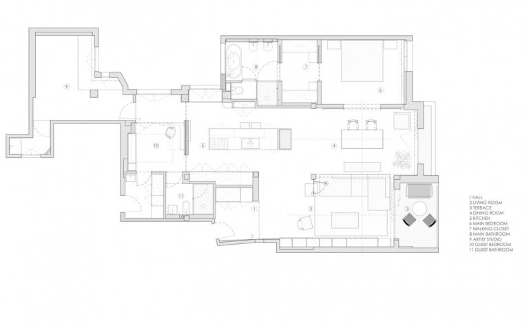 Rzut domu - projekt Ventura Estudio w Madrycie