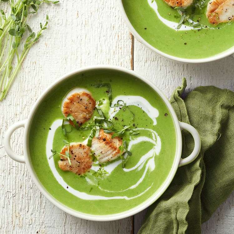 Przepis na zupę grochową z przegrzebkami na szybki obiad