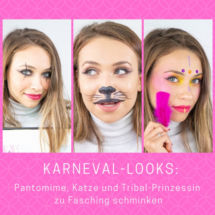 Karnawałowe pomysły na makijaż dla kobiet pantomima cat tribal princess