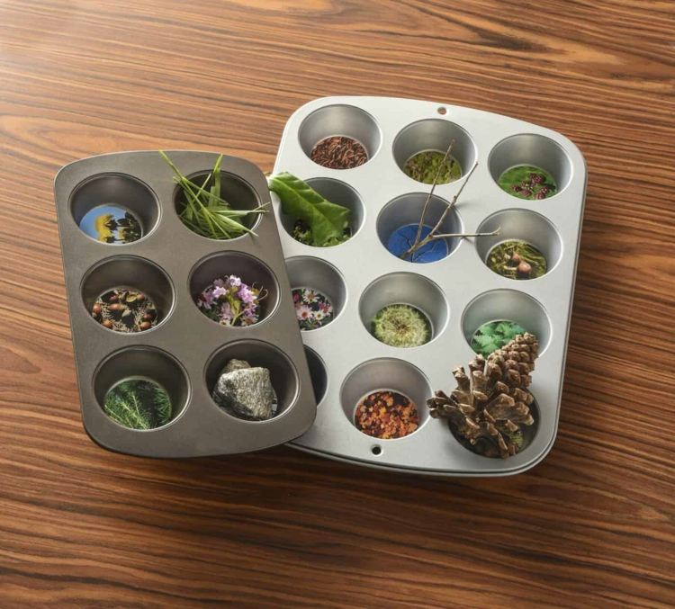 Scavenger polowanie naturalne materiały formy do pieczenia diy dzieci gry na świeżym powietrzu!