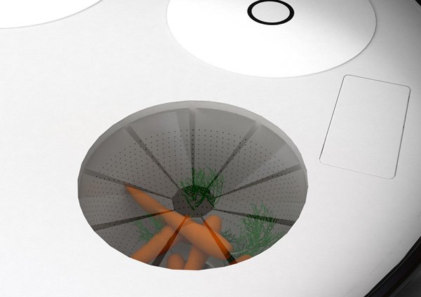 Prototypowa mini kuchnia do mycia warzyw
