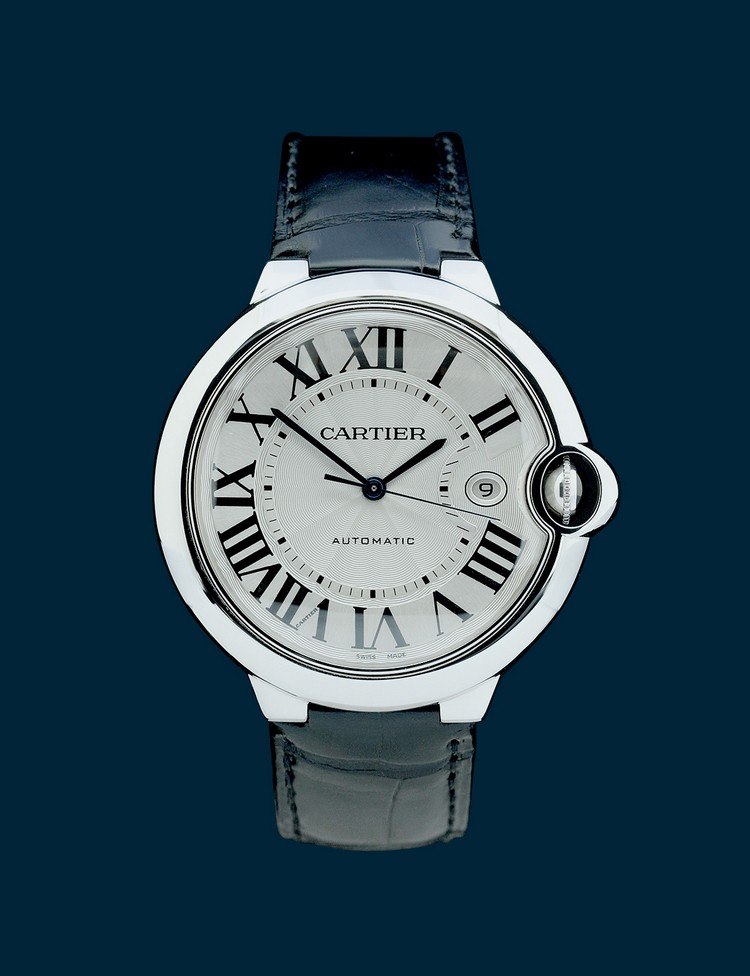 Luksusowy męski zegarek Cartier ze skórzanym paskiem do zegarków trendy męskie