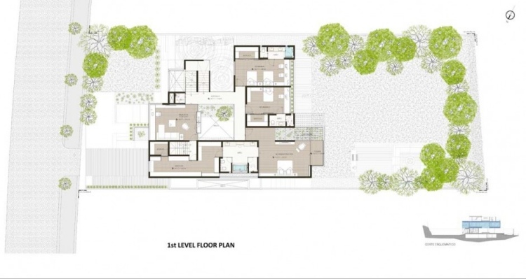 Plan piętra - pierwsze piętro ML-dom-jednorodzinny-Gantous-Arquitectos-pierwsze-pietro