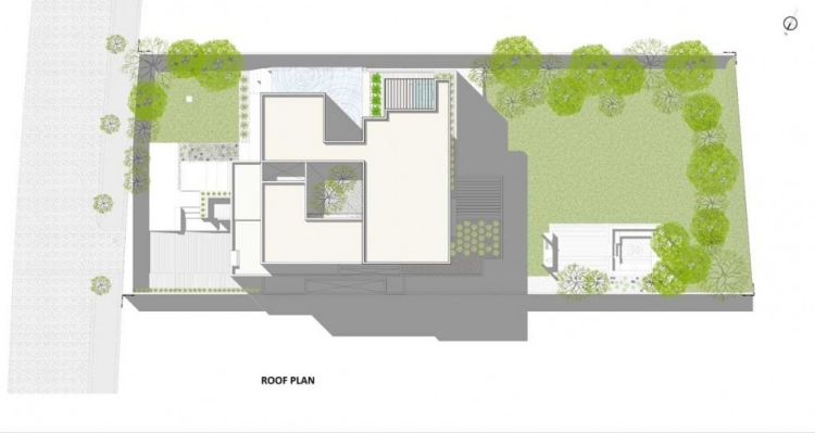 Rzut dachu - Gantous Arquitectos ML-dom-jednorodzinny-Gantous-Arquitectos-plan-dach