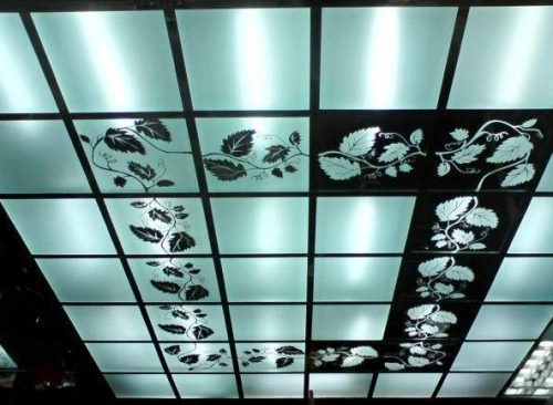 Soffitto a cassetta in vetro