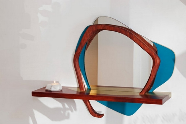 Lustro ścienne azjatyckie ikebana art design nowoczesne rustykalne gałęzie Lustro ścienne projektowanie akcesoriów do domu azjatyckie ikebana art design nowoczesne rustykalne gałęzie