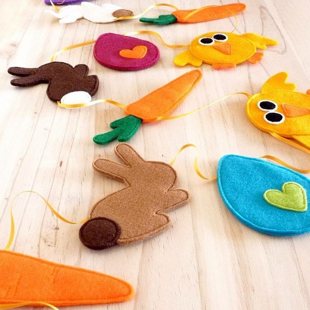 Zajączek wielkanocny zrób własne pisanki Garland Easter Eggs sam tworzy pomysły