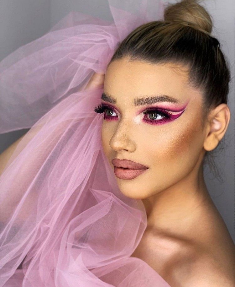 Różowe trendy makijażu eyelinera 2021 Wskazówki dotyczące makijażu ślubnego
