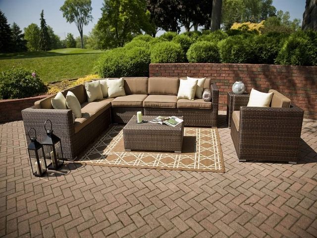 meble z poli rattanu patio ogrodowa sofa stołek fotel trend meble ogrodowe z polirattanu sofa stołek fotel trend