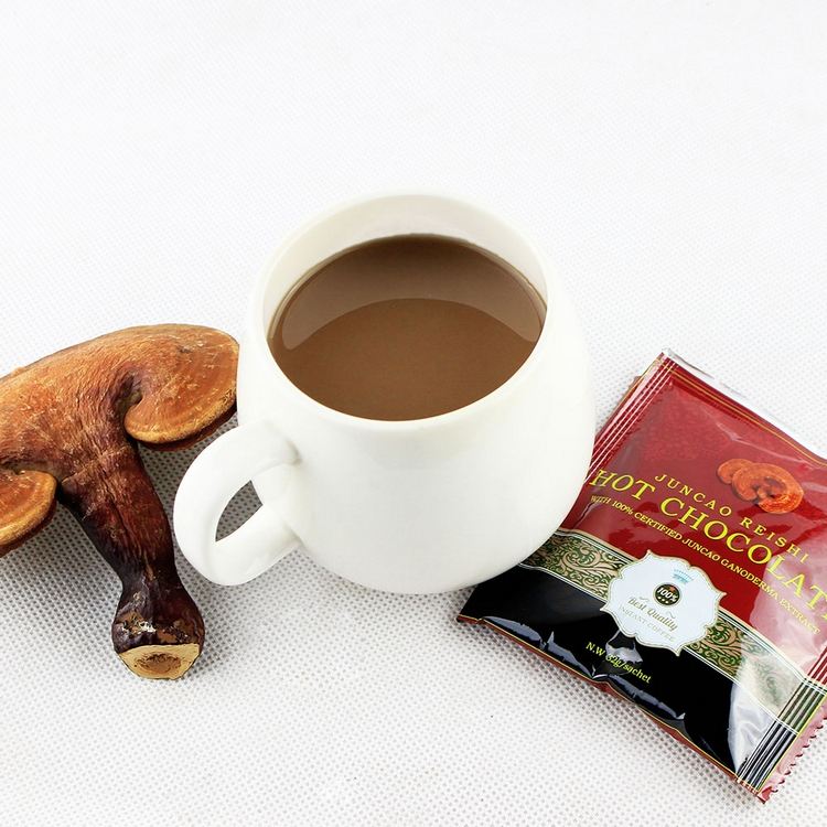 grzyb reishi kup ganoderma lucidum kawa grzyby lecznicze korzyści zdrowotne kawa napój grzyb filiżanka kawy grzyb