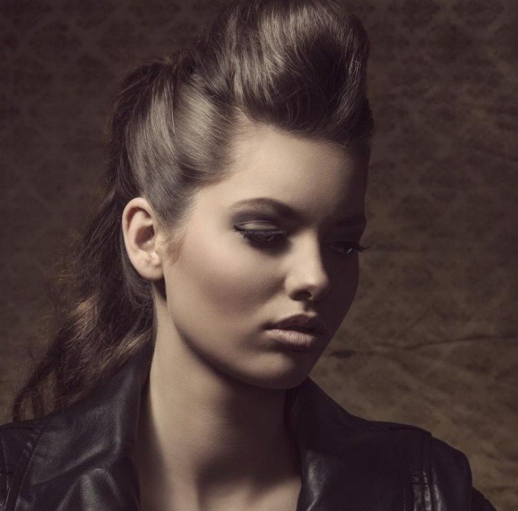 Rockabilly-fryzura-długie włosy-pomysły-stylizacja
