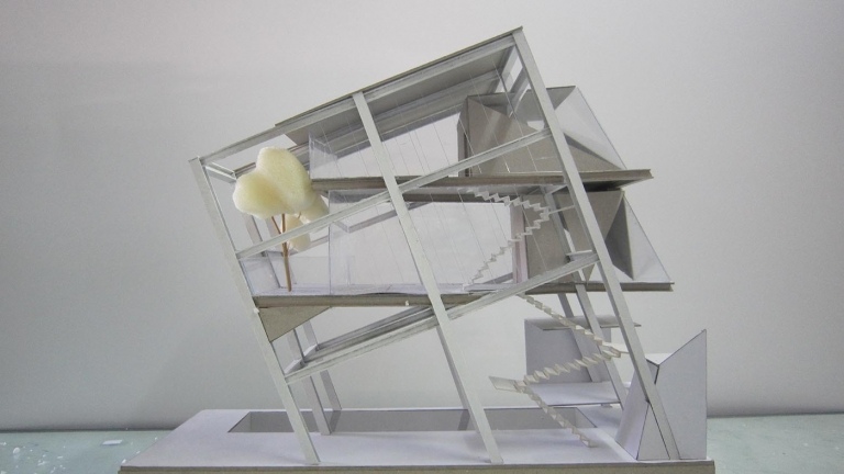 spadzisty dom model 3D architektury