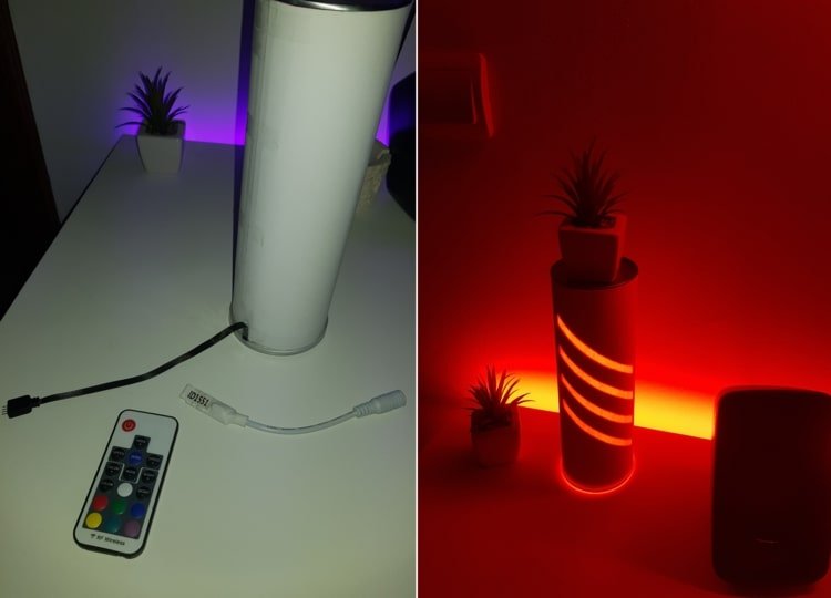 Stwórz własną lampę LED z tekturową tubą i papierem
