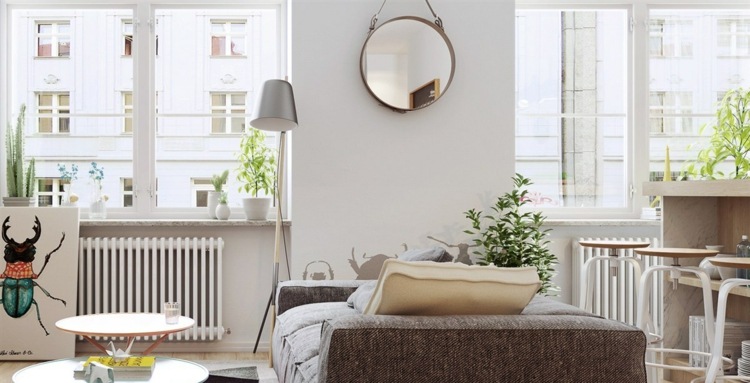 Udekorowanie domu roślinami to zawsze dobry pomysł design-apartament-rośliny-dekoracja-ogrzewanie-lampa podłogowa