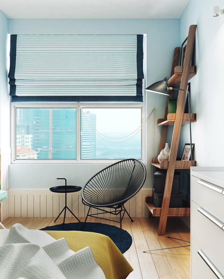 Umieść krzesło Acapulco w mieszkaniu design-apartament-plisowana-sypialnia-paski-fotel-optyczny-pólka-skanidnavisch-style